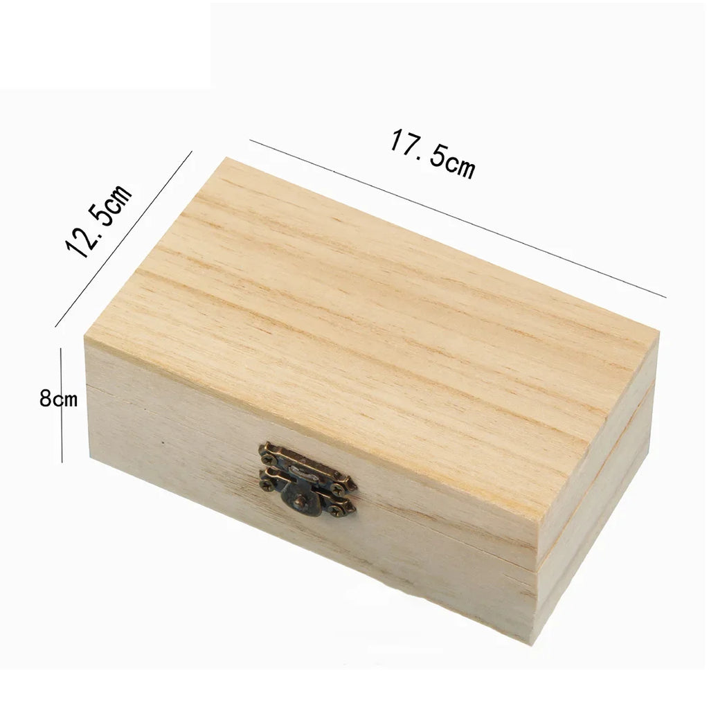 Wooden Hinged Storage Box – Jewelry, Craft & Keepsake Organizer Wooden Storage Box Babs L