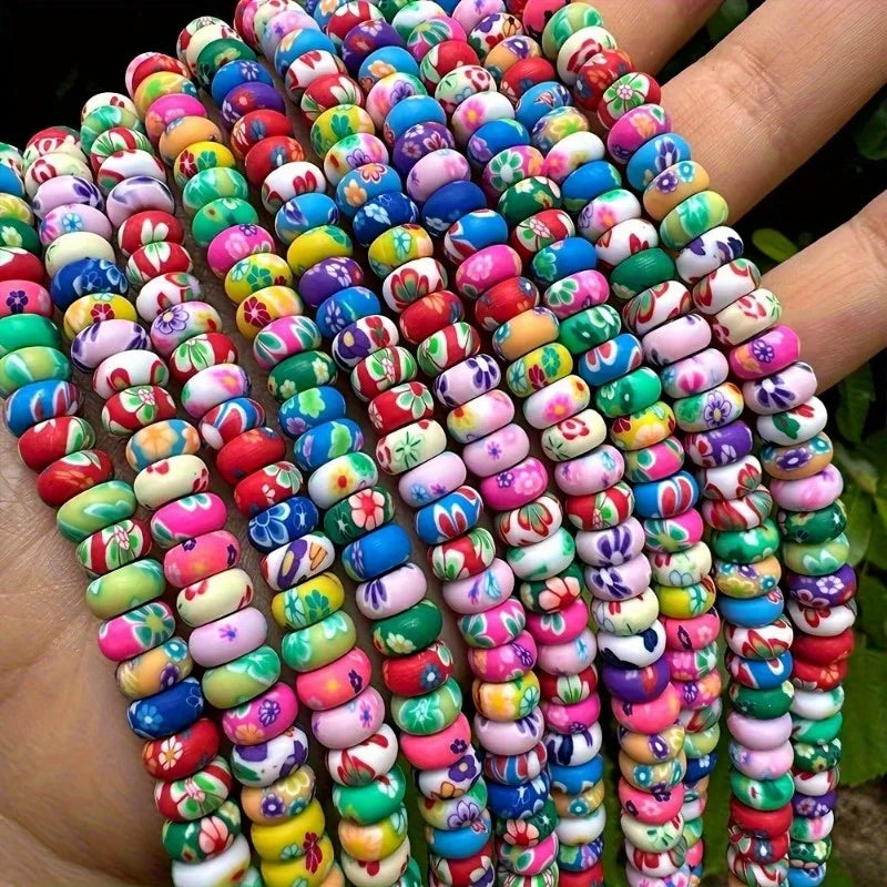 110pcs Colored Polymer Clay Beads for DIY Jewelry Making Polymer Clay Beads Babs
