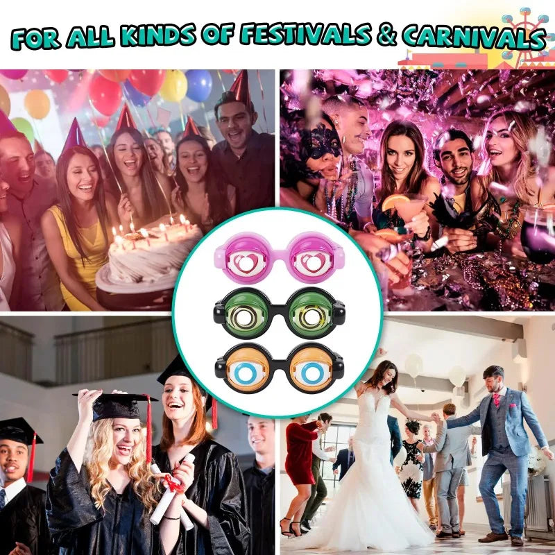 Halloween Crazy Eye Glasses – Funny Novelty Party Prop for Kids Novelty Party Glasses Babs