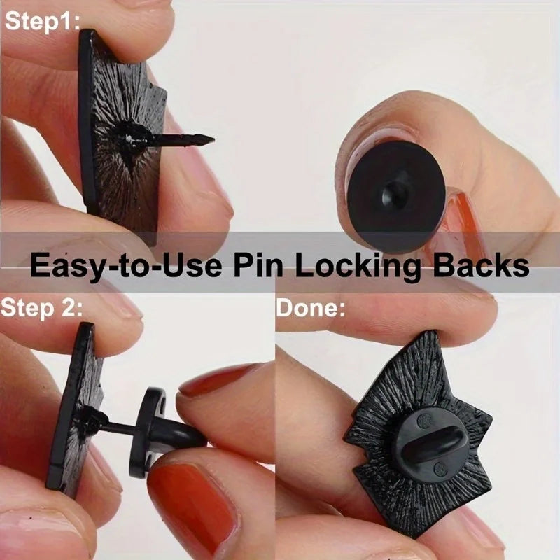 10pcs PVC Rubber Pin Backs – Butterfly Clutch Lapel Holders Pin Back Clasps Babs