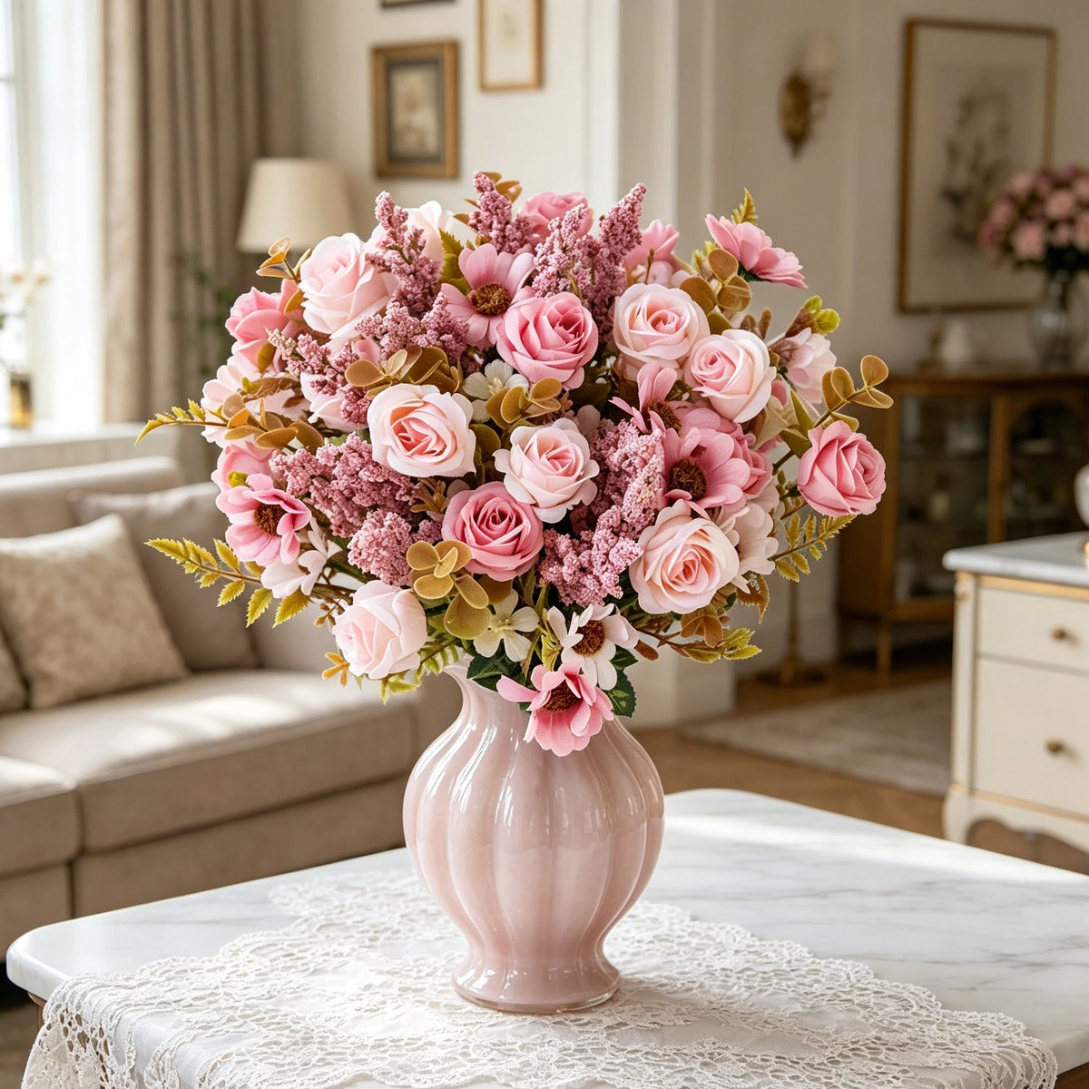 Artificial Silk Rose Bouquet – Wedding, Home & Party Décor Artificial Silk Flowers Babs