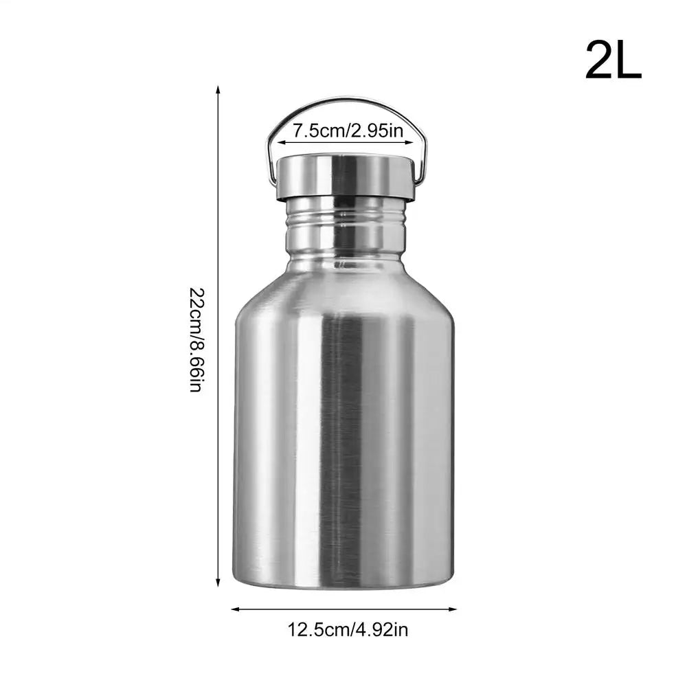2L Stainless Steel Sport Water Bottle – Large Capacity Flask Sport Water Bottle Babs 2.0l 1pcs