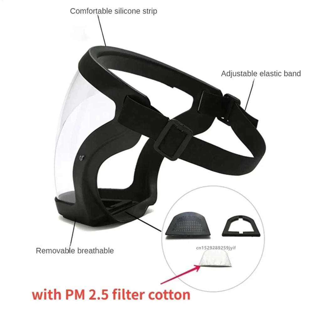 Anti-Fog Full Face Shield with Filter & PC Lens | Safety Mask Full Face Shield Babs
