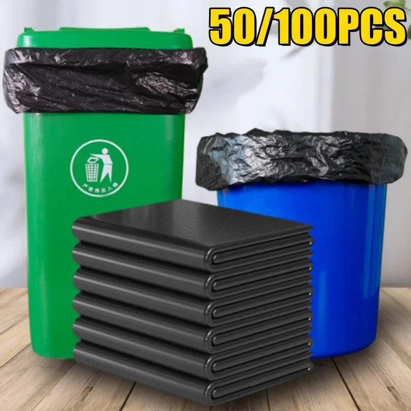 Extra Large Heavy-Duty Black Garbage Bags 50/100 Pack Kitchen Garbage Bags Babs