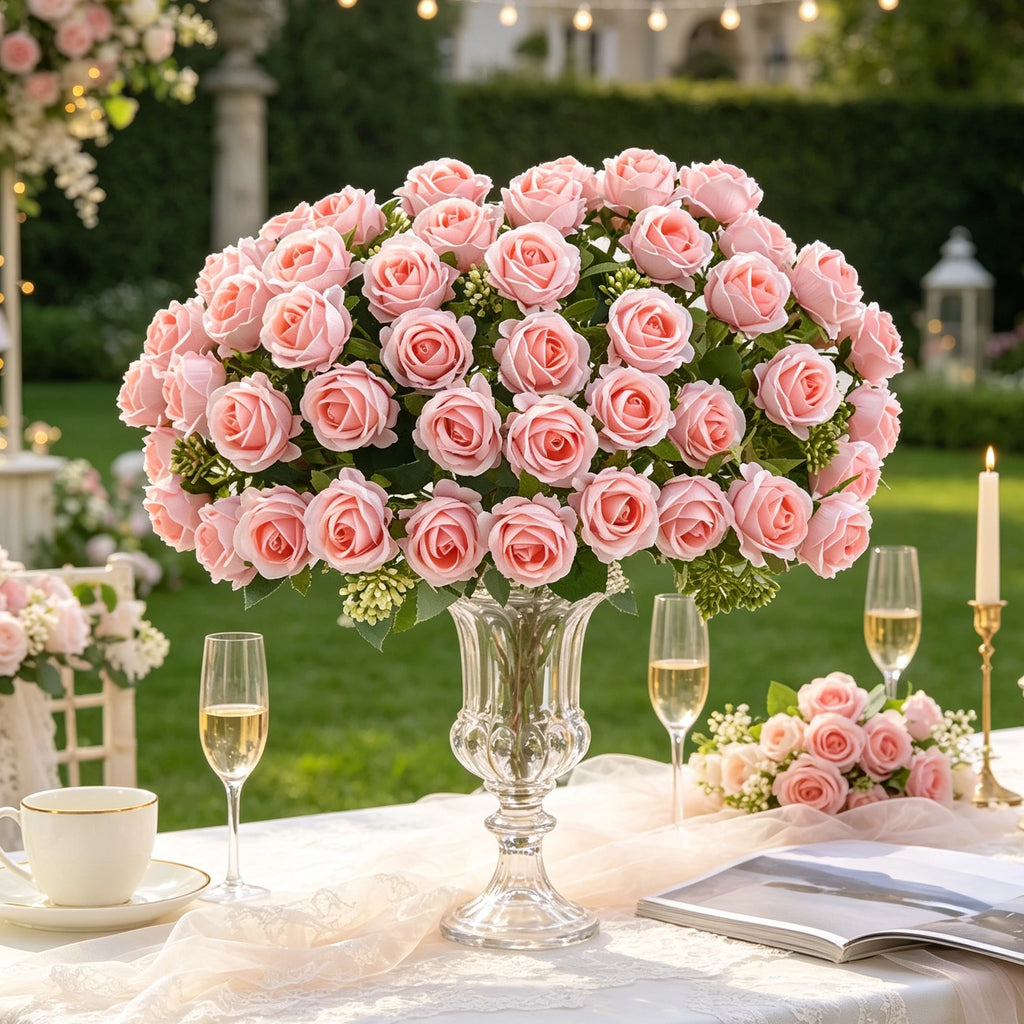 Artificial Silk Rose Bouquet – Wedding & Home Décor Flowers Artificial Silk Flowers Babs