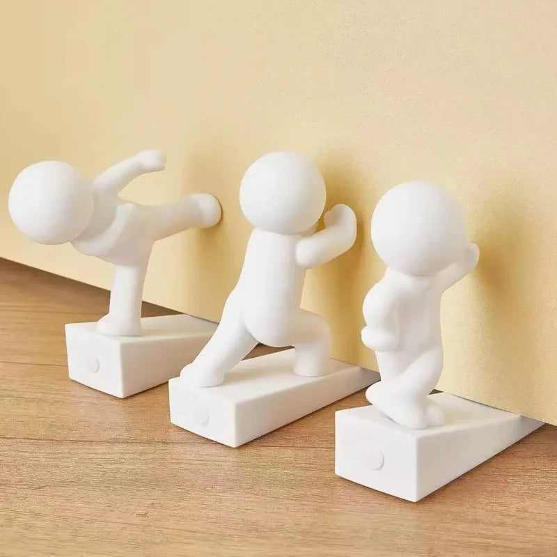 Cartoon Action Figure Door Stop – No-Drill, Non-Slip Bumper Decorative Door Stop Babs