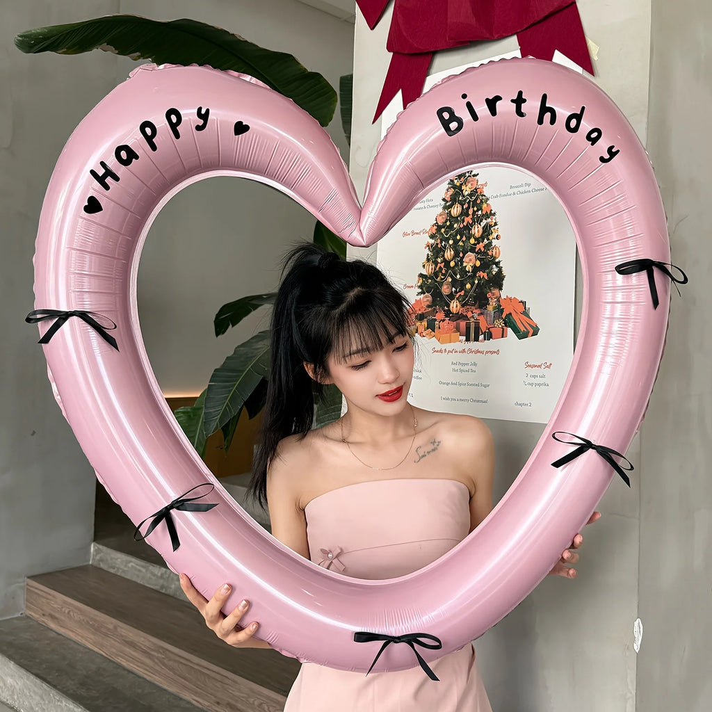 40-Inch Birthday Bow Foil Balloon Set – Party Decoration Foil Balloon Set Babs