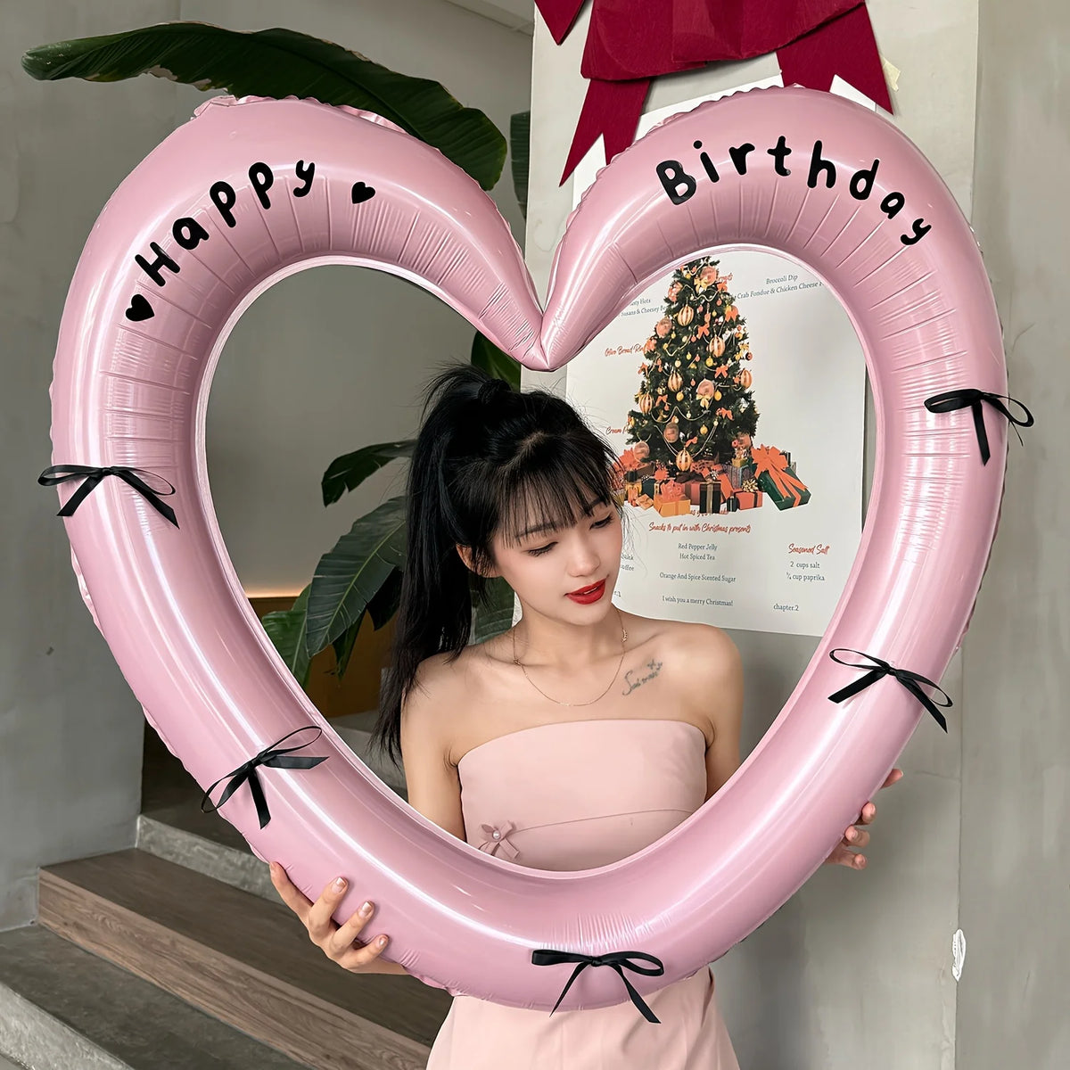 40-Inch Birthday Bow Foil Balloon Set – Party Decoration Foil Balloon Set Babs