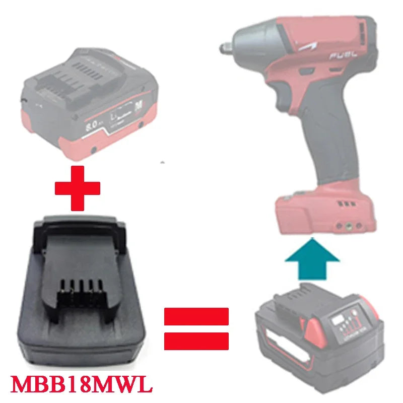 Metabo 18V Battery Adapter for Makita DeWalt Bosch Milwaukee Battery Adapter Babs