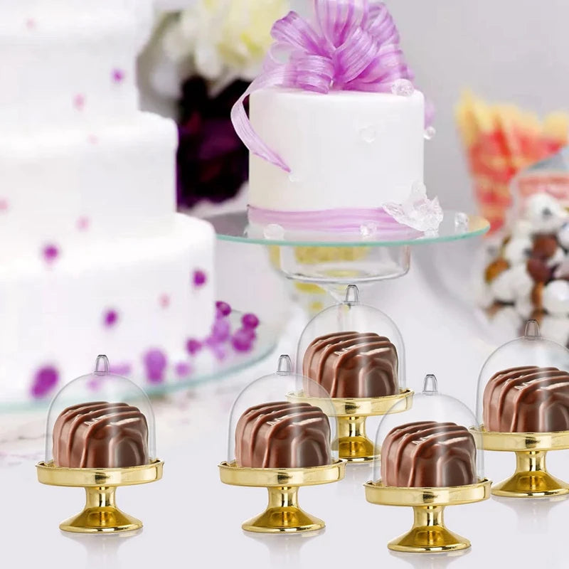 6-Pack Clear Mini Cupcake Boxes with Lids | Party Favor Trays Cupcake Favor Boxes Babs