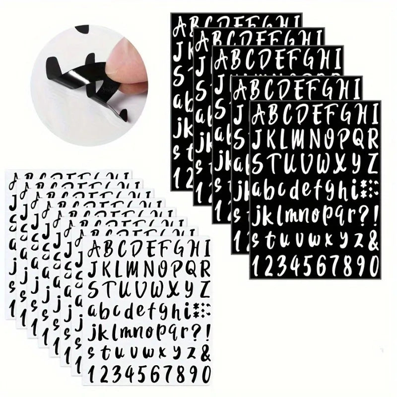 PVC Alphabet & Number Stickers 72pcs – Self-Adhesive Vinyl Decals Vinyl Letter Stickers Babs