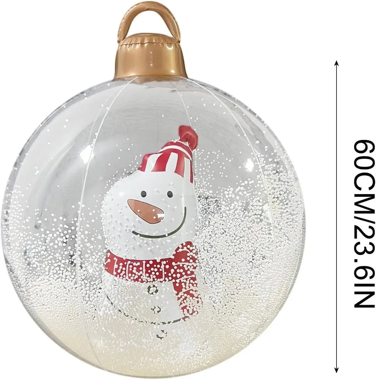 60cm Giant Inflatable Christmas Ball with Lights | Outdoor Decor Inflatable Christmas Ornament Babs C no lights