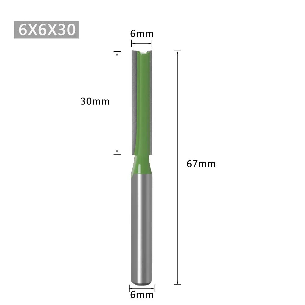 6mm Shank Wood Router Bit – Single & Double Flute Straight Cutter Wood Router Bit Babs 6x6x30