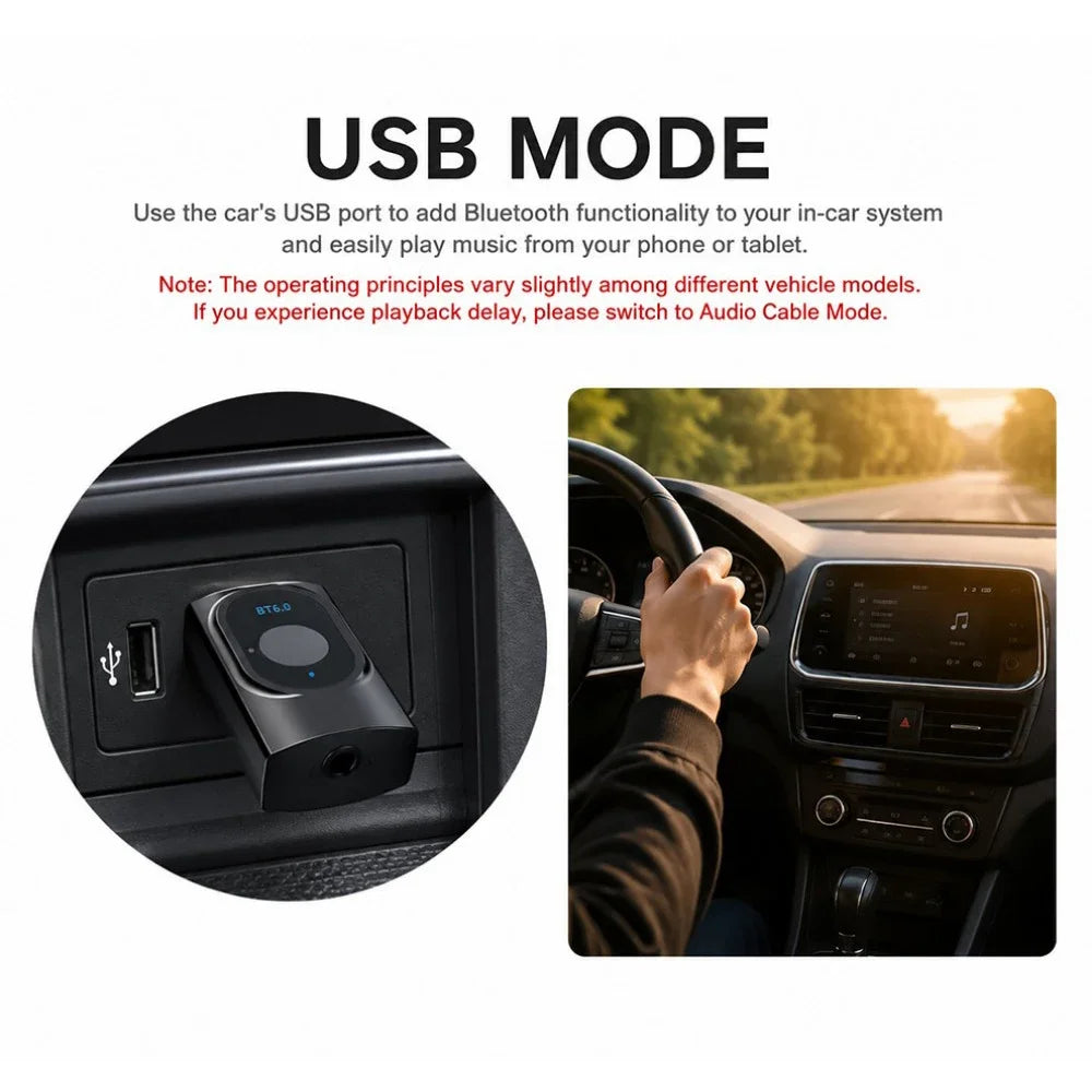 KEBIDUMEI 2-in-1 Bluetooth 6.0 Audio Transmitter Receiver Bluetooth Audio Adapter Babs
