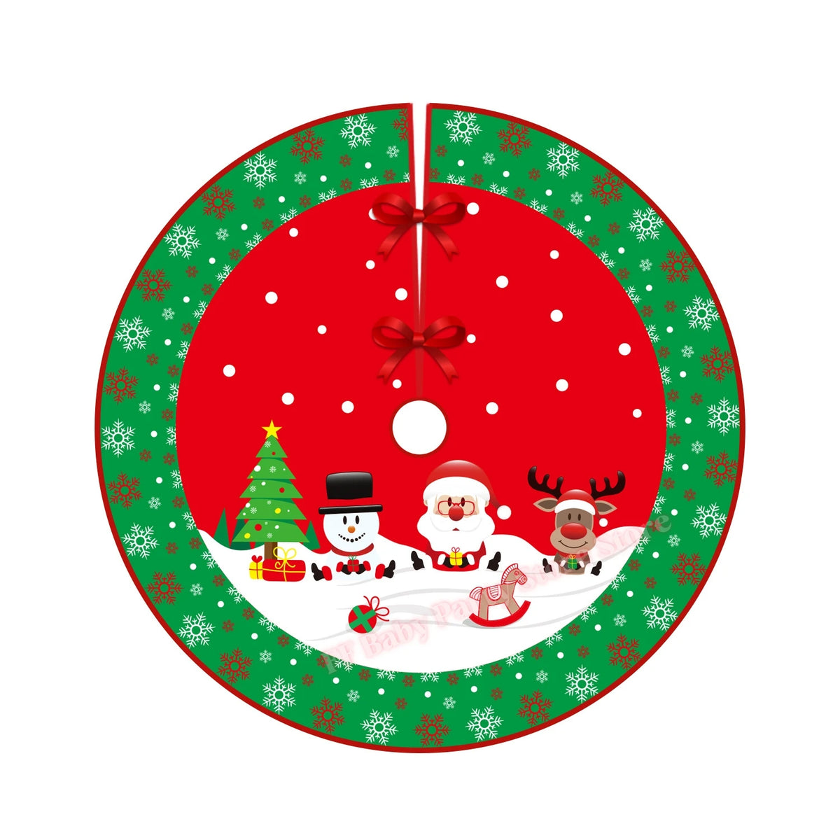 Plush Snowflake Christmas Tree Skirt – Gold Silver Holiday Decor Christmas Tree Skirt Babs C 120cm