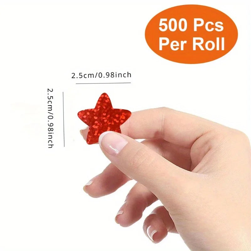 Holographic Star Stickers Kids Reward Classroom DIY Craft Craft Stickers Babs