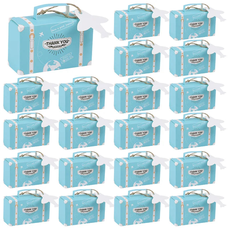 Suitcase Candy Gift Boxes 10/20 Pcs – Party & Wedding Favors Party Favor Boxes Babs Blue 10Pcs