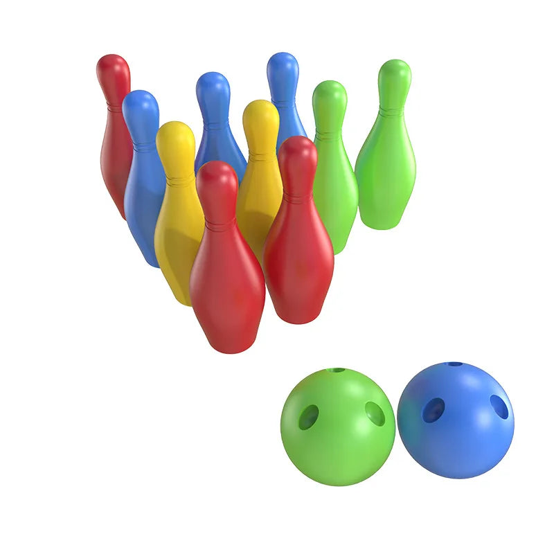 Kids Plastic Bowling Set – Indoor & Outdoor Party Game, Ages 3–12 Kids Bowling Set Babs colors 17cm height