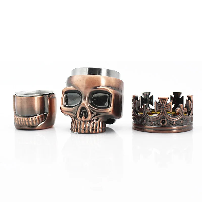 3-Layer Skull Herb & Spice Grinder – Eco-Friendly Plastic Herb Spice Grinder Babs