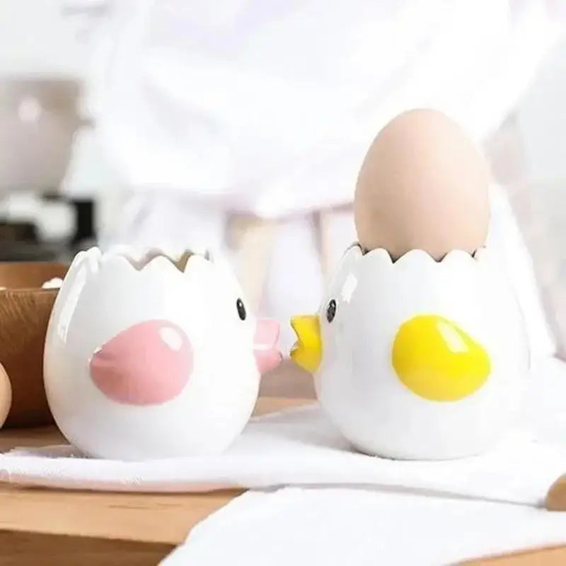 Ceramic Chick Egg Separator – Cute Yolk & White Divider Tool Egg Separator Tool Babs