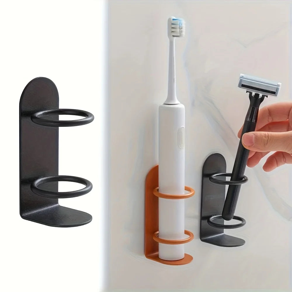 Wall Mounted Electric Toothbrush Holder – Self-Adhesive Metal Toothbrush Wall Holder Babs