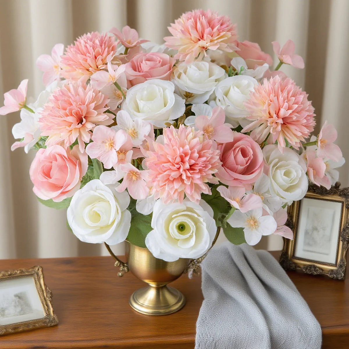 Artificial Silk Rose Bouquet – Wedding & Home Décor Flowers Artificial Silk Flowers Babs