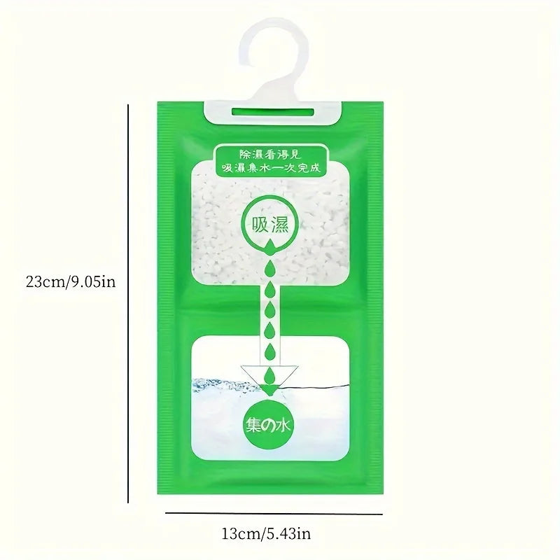 4-Pack Hanging Wardrobe Dehumidifier Bags – Moisture & Odor Absorber Dehumidifier Bags Babs