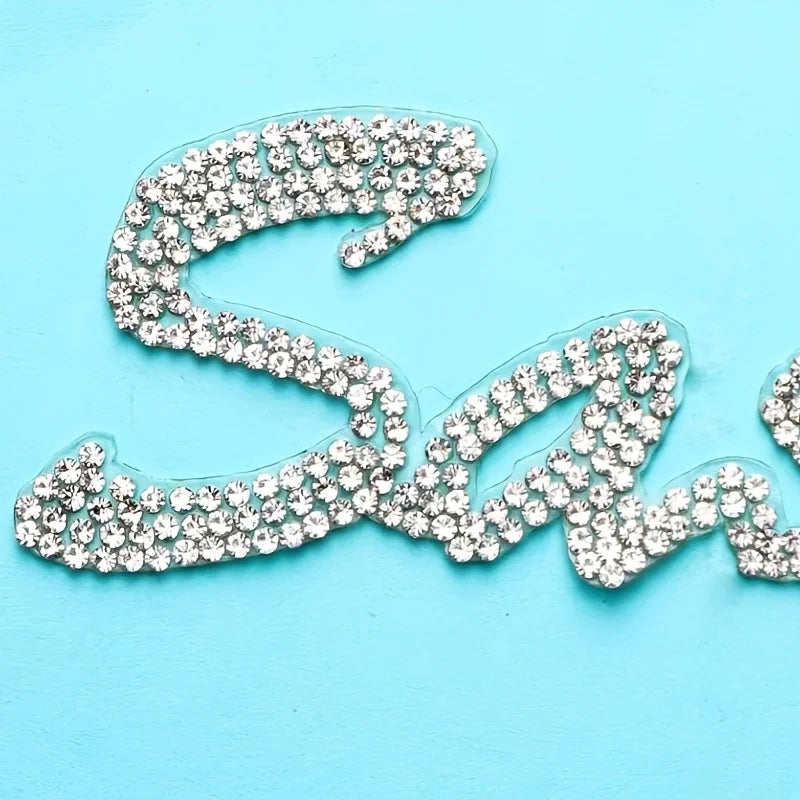 2pcs Rhinestone Patches – Sparkling DIY Crystal Clothing Stickers Rhinestone Clothing Patch Babs