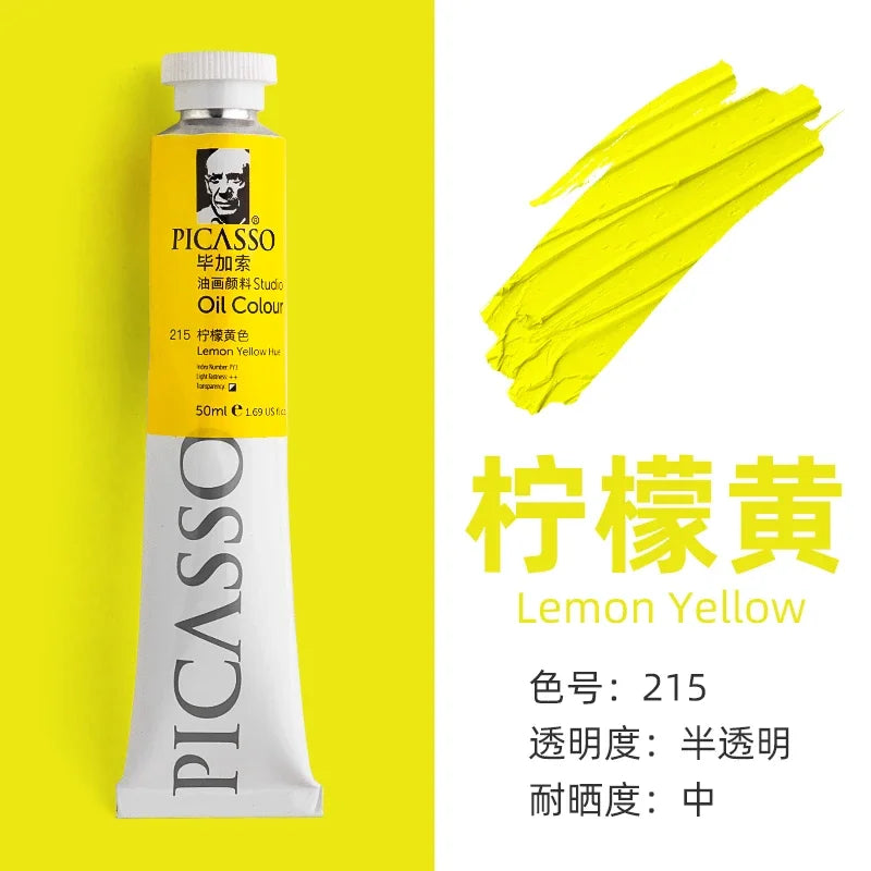 50ml Large Tube Oil Paints – Non-Toxic, Mixable Art Supplies Oil Paint Set Babs 50ml 4