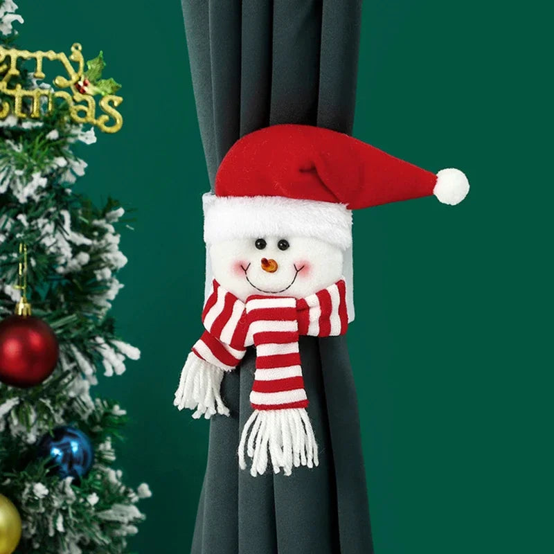 Christmas Curtain Clasps – Santa, Snowman, Penguin & Elk Curtain Clasp Holder Babs B