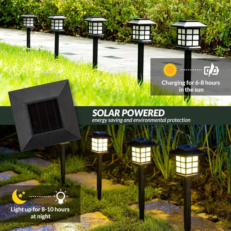 2-Pack Solar Pathway Lights – IP65 Waterproof LED Garden Lamps Solar Pathway Lights Babs