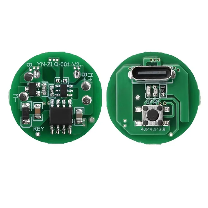 10PCS LED Flashlight Driver Board 5W–10W Type-C Charging Module LED Driver Board Babs Green