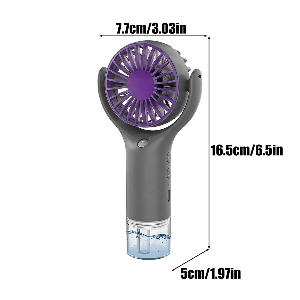 Portable Mini Handheld Mist Fan – USB Rechargeable Water Spray Handheld Mist Fan Babs
