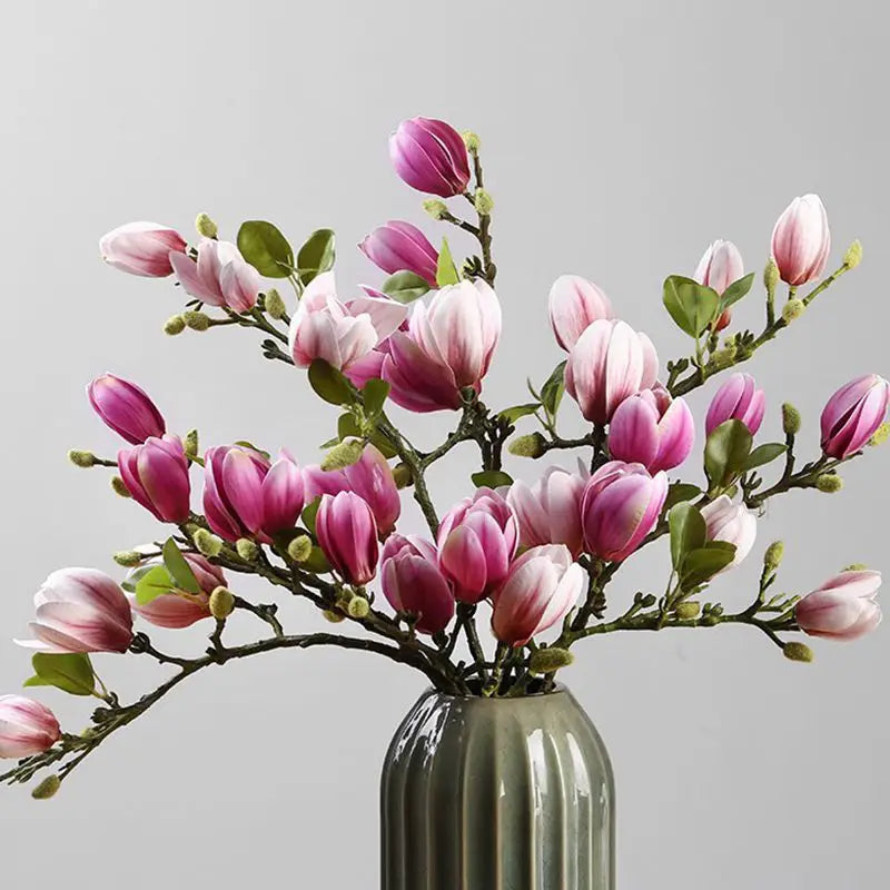 Artificial Silk Magnolia Branches – Wedding & Home Décor Artificial Flower Branch Babs