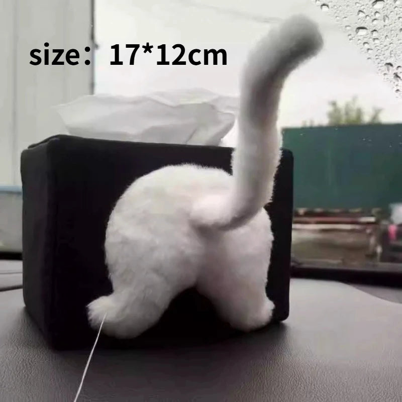 Cute Animal Butt Plush Tissue Box – Funny Napkin Holder Plush Tissue Holder Babs