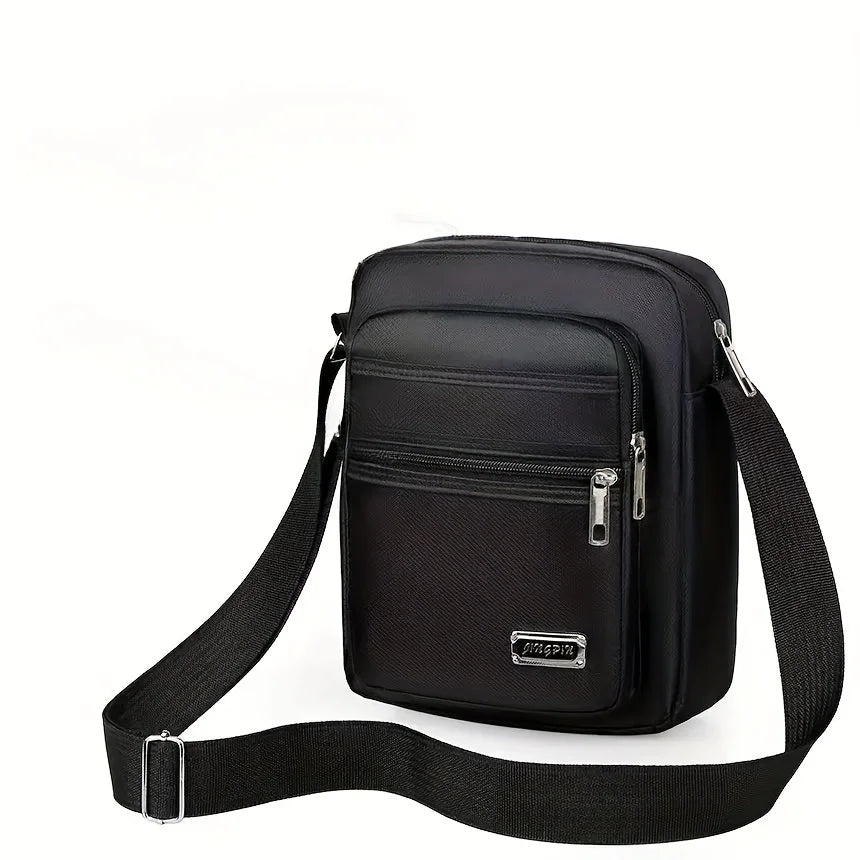 Black Oxford Crossbody Bag – Unisex Large Capacity Multi-Pocket Crossbody Shoulder Bag Babs black