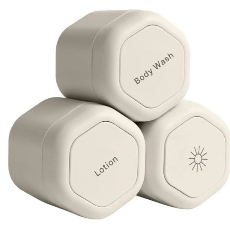 3-Pack Magnetic Travel Cosmetic Dispenser Bottles | Portable Travel Dispenser Bottles Babs