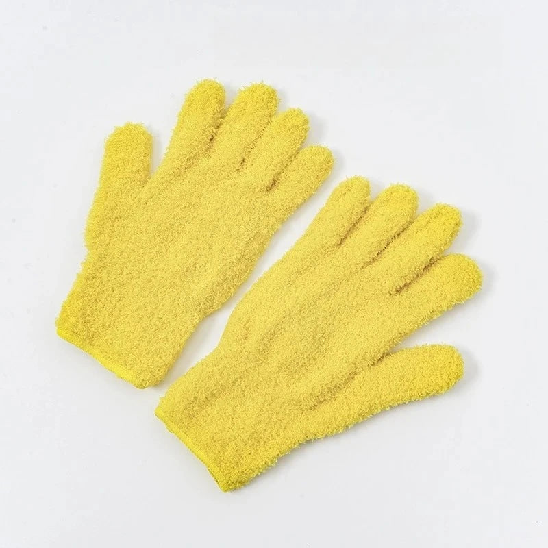 Microfiber Cleaning Gloves – Car Wash, Glass & Dust Care Cleaning Gloves Babs yellow 1pairs