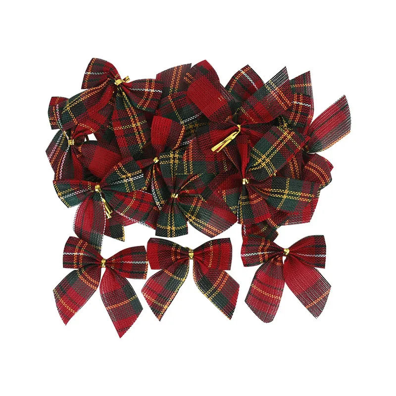 Christmas Bows Xmas Tree Ornaments – DIY Wreath & Gift Wrap Christmas Bow Ornaments Babs B 20pcs