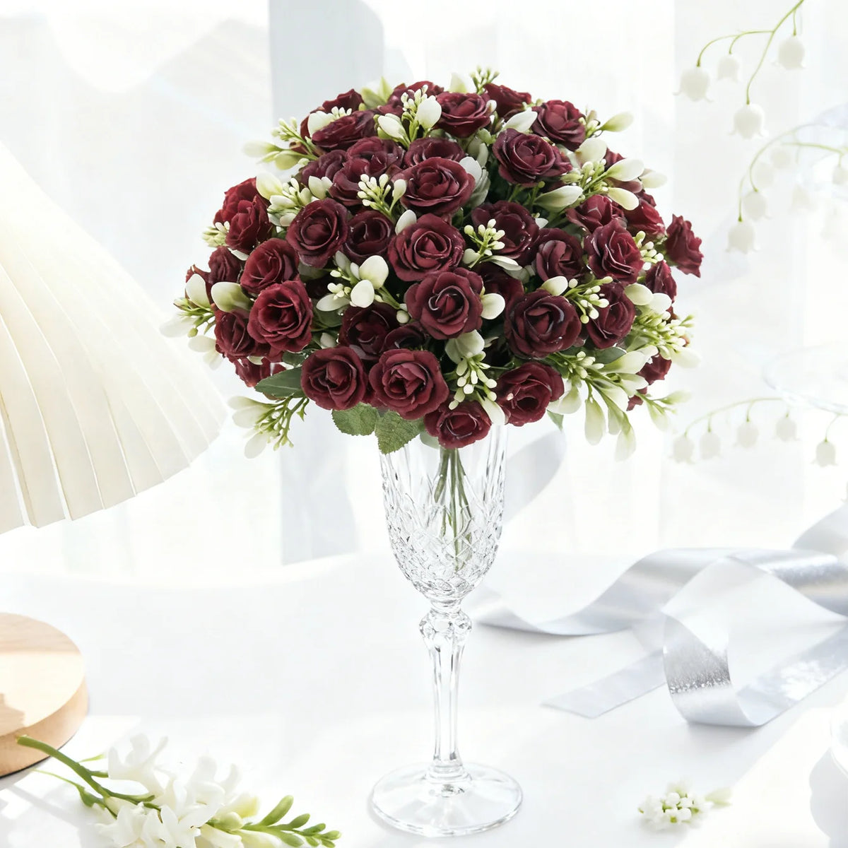 Artificial Silk Rose Bouquet – Wedding & Home Décor Artificial Silk Flowers Babs