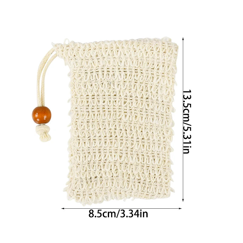 Natural Sisal Soap Saver Bags – Exfoliating Mesh Pouches 5/10 Pcs Soap Saver Bag Babs