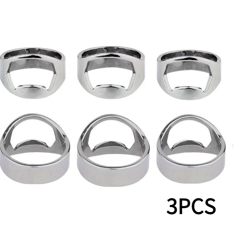Stainless Steel Ring Bottle Opener Set 3/6 PCS – Portable Bottle Opener Set Babs Champagne
