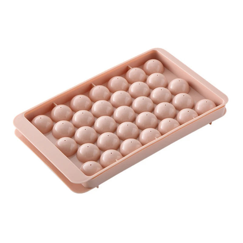 Round Ice Ball Tray | 33-Sphere Food-Grade Silicone Mold Ice Ball Mold Babs