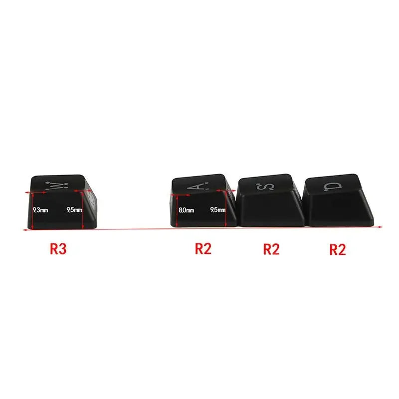 Emo WASD & Arrow Keycaps 4pcs – Backlit MX Switch Compatible Mechanical Keyboard Keycaps Babs