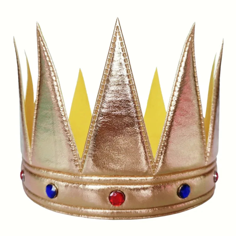 12pcs Gold King Crown Hats – Birthday & Halloween Party Set Party Crown Set Babs