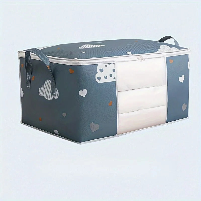 Large Foldable Non-Woven Storage Bag – Quilt & Clothing Organizer Foldable Storage Bag Babs Blue L