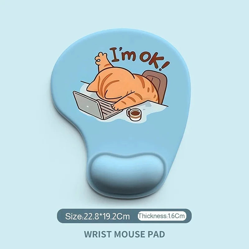 Cartoon Animal Silicone Mouse Pad & Wrist Rest Desk Mat Silicone Mouse Pad Babs