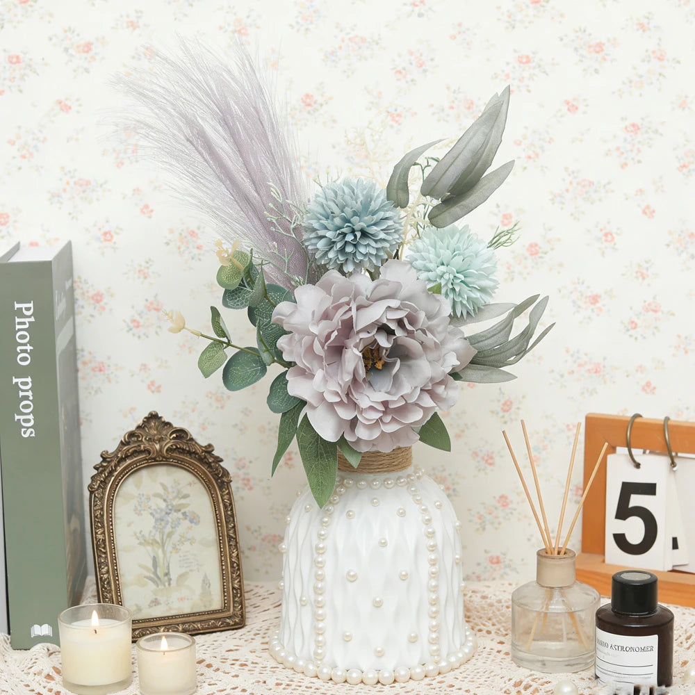 Luxury Silk Peony Artificial Flowers for Wedding & Home Decor Artificial Flower Stem Babs