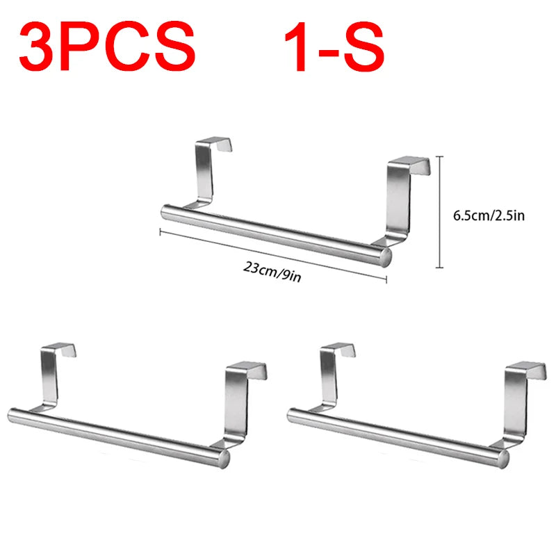 Stainless Steel Towel Holder – Under Sink Rack Organizer Towel Holder Rack Babs 3pcs 1 S-23x6.5cm