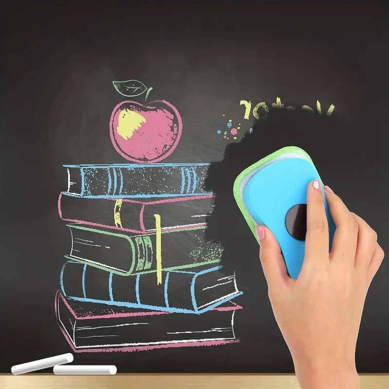 3-Pack Magnetic Washable Chalkboard & Whiteboard Erasers Chalkboard Eraser Set Babs